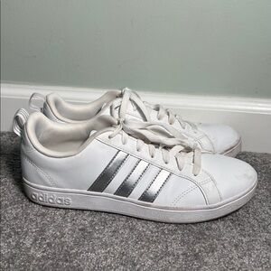 Adidas Grand Court Women’s Sneaker White Silver size 8